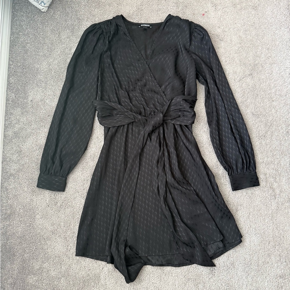 Elegant Black Wrap Dress